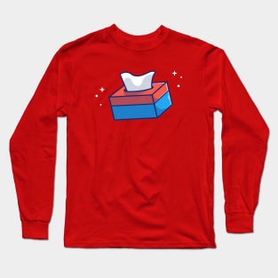 Tissue Paper Box Cartoon Long Sleeve T-Shirt